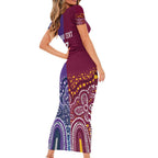 Broncos Vs Storm Rugby NRL Custom Indigenous Family Matching Short Sleeve Bodycon Dress and Hawaiian Shirt Fight To The Last - Aussie Hoodie