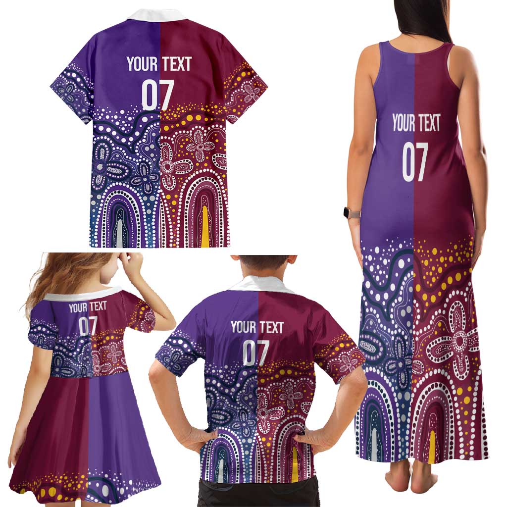 Broncos Vs Storm Rugby NRL Custom Indigenous Family Matching Tank Maxi Dress and Hawaiian Shirt Fight To The Last - Aussie Hoodie