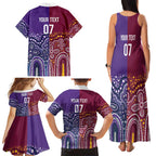 Broncos Vs Storm Rugby NRL Custom Indigenous Family Matching Tank Maxi Dress and Hawaiian Shirt Fight To The Last - Aussie Hoodie