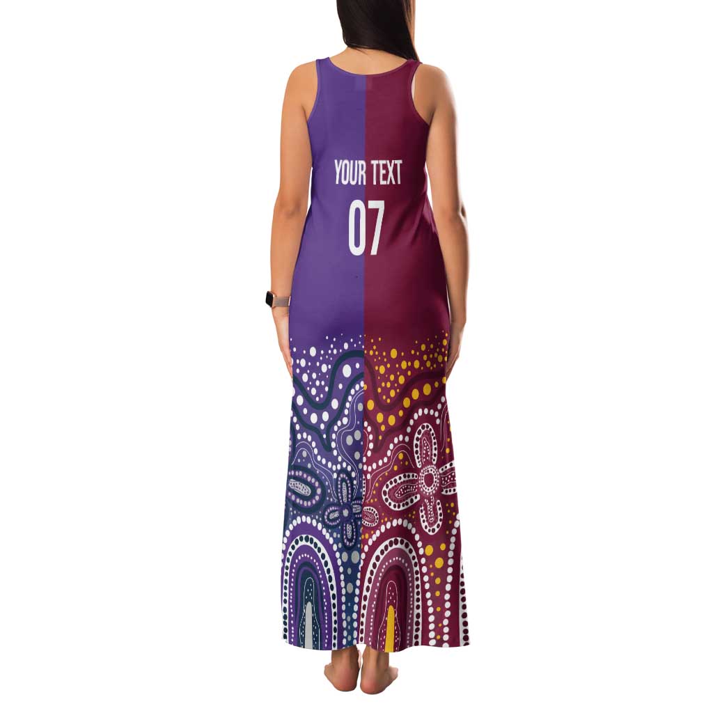 Broncos Vs Storm Rugby NRL Custom Indigenous Family Matching Tank Maxi Dress and Hawaiian Shirt Fight To The Last - Aussie Hoodie