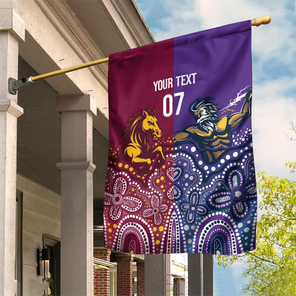 Broncos Vs Storm Rugby NRL Custom Indigenous Garden Flag Fight To The Last - Aussie Hoodie