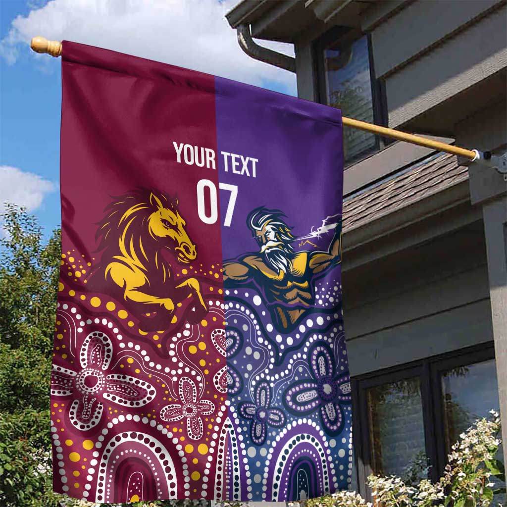 Broncos Vs Storm Rugby NRL Custom Indigenous Garden Flag Fight To The Last - Aussie Hoodie