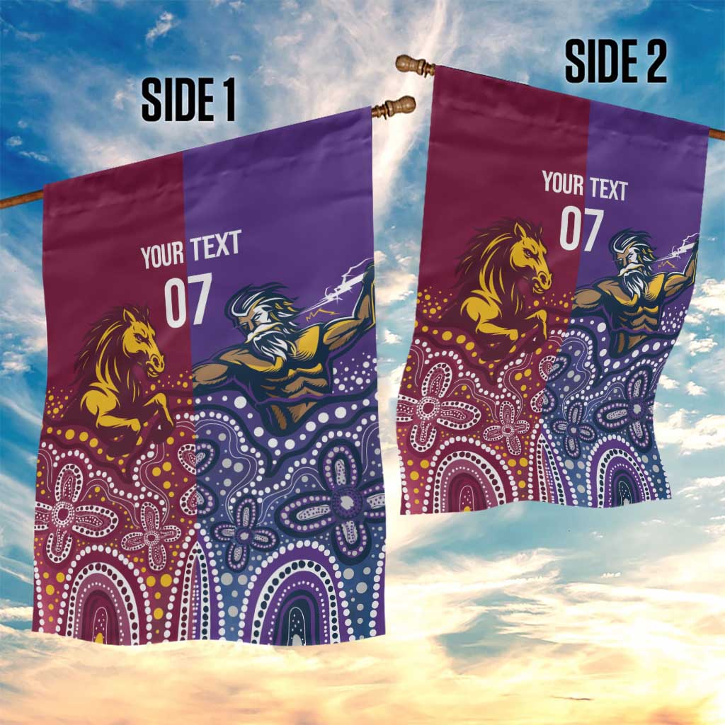Broncos Vs Storm Rugby NRL Custom Indigenous Garden Flag Fight To The Last - Aussie Hoodie