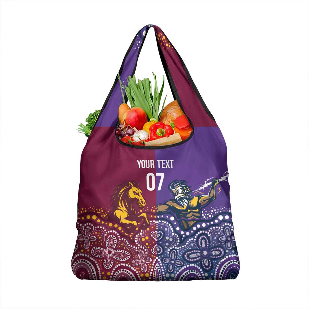 Broncos Vs Storm Rugby NRL Custom Indigenous Grocery Bag Fight To The Last - Aussie Hoodie
