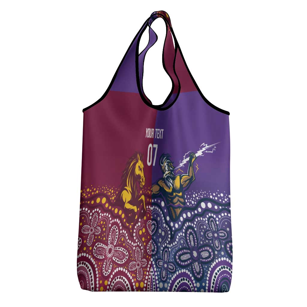 Broncos Vs Storm Rugby NRL Custom Indigenous Grocery Bag Fight To The Last - Aussie Hoodie