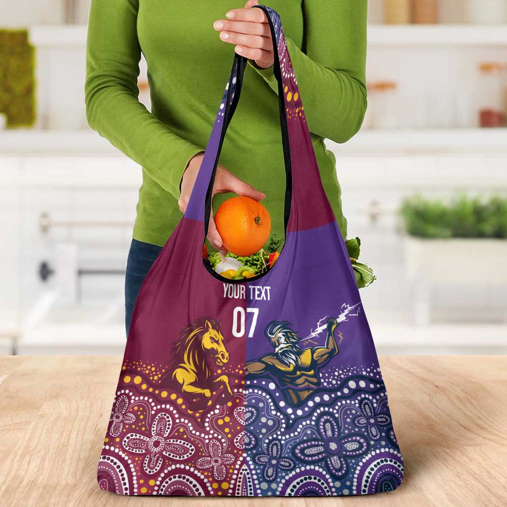 Broncos Vs Storm Rugby NRL Custom Indigenous Grocery Bag Fight To The Last - Aussie Hoodie