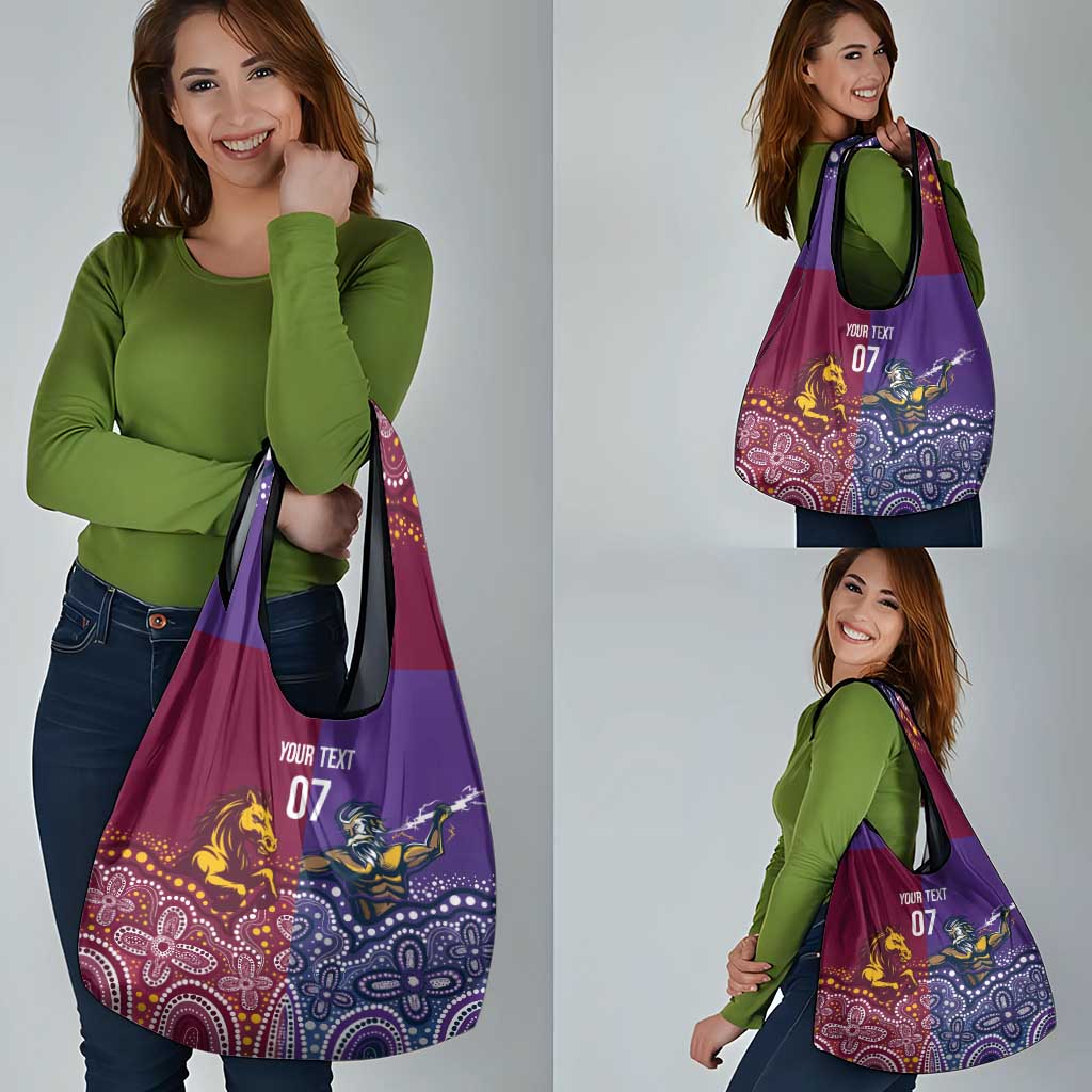 Broncos Vs Storm Rugby NRL Custom Indigenous Grocery Bag Fight To The Last - Aussie Hoodie