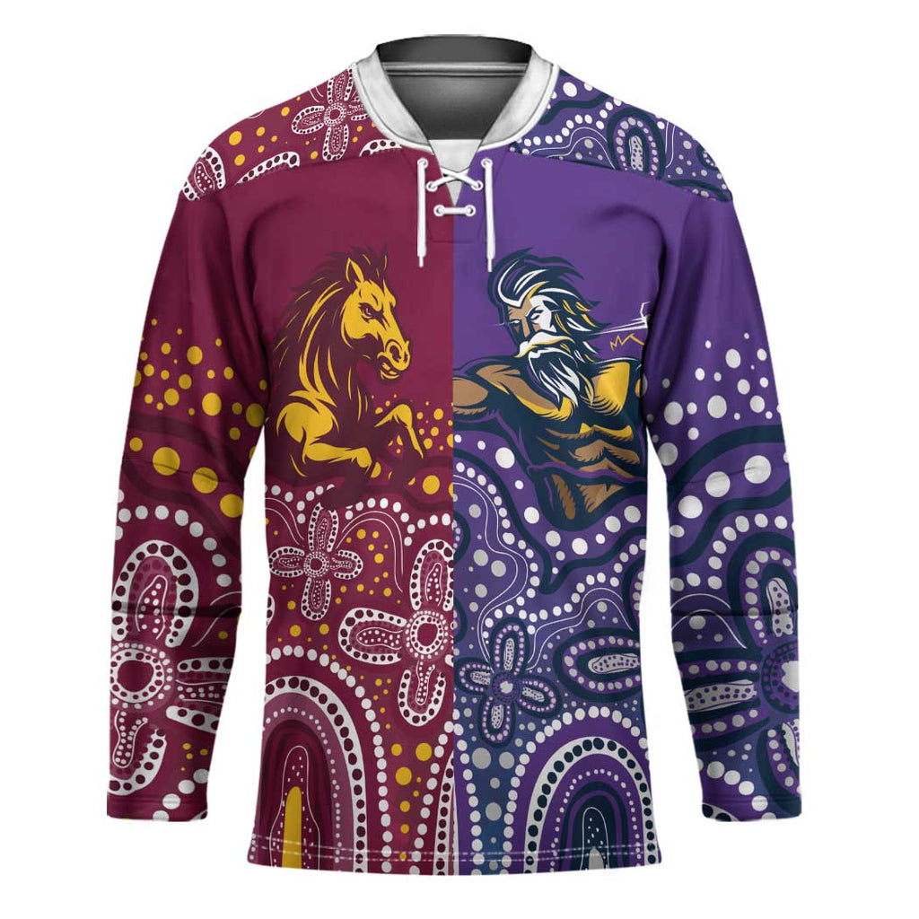 Broncos Vs Storm Rugby NRL Custom Indigenous Hockey Jersey Fight To The Last - Aussie Hoodie