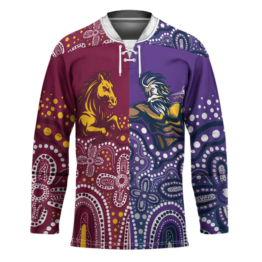 Broncos Vs Storm Rugby NRL Custom Indigenous Hockey Jersey Fight To The Last - Aussie Hoodie