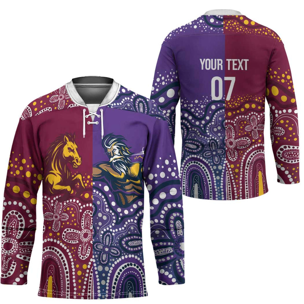 Broncos Vs Storm Rugby NRL Custom Indigenous Hockey Jersey Fight To The Last - Aussie Hoodie