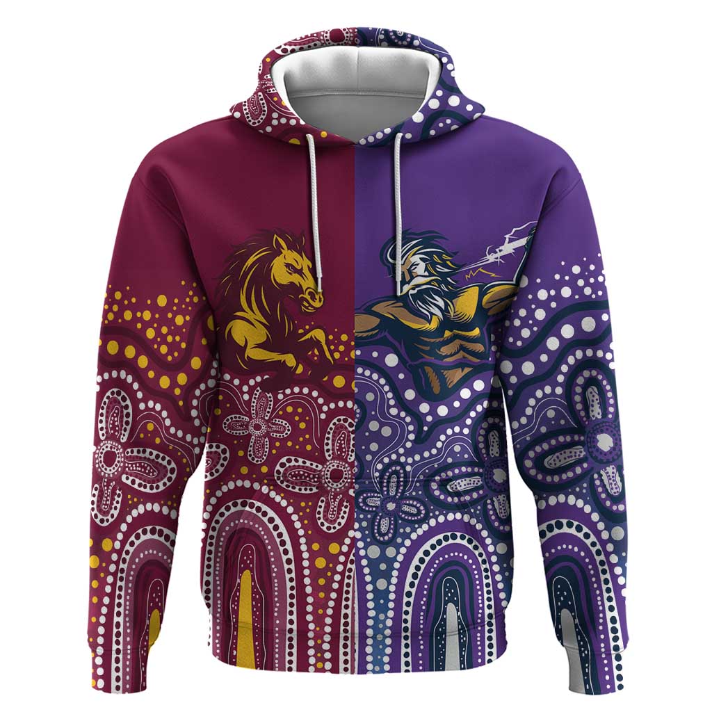 Broncos Vs Storm Rugby NRL Custom Indigenous Hoodie Fight To The Last - Aussie Hoodie
