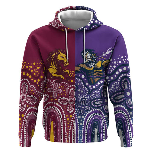 Broncos Vs Storm Rugby NRL Custom Indigenous Hoodie Fight To The Last - Aussie Hoodie