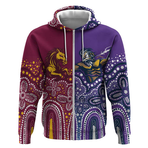 Broncos Vs Storm Rugby NRL Custom Indigenous Hoodie Fight To The Last - Aussie Hoodie