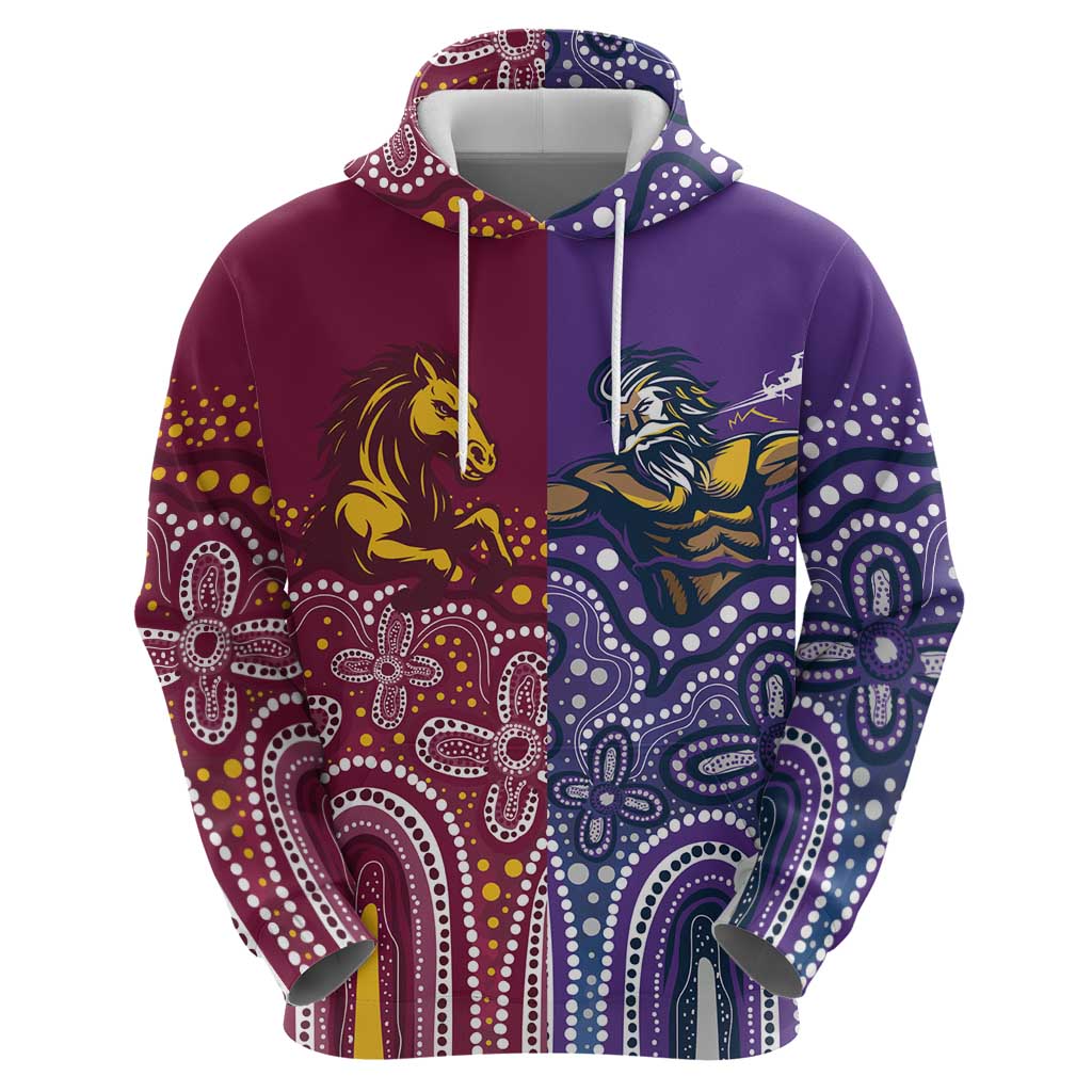 Broncos Vs Storm Rugby NRL Custom Indigenous Hoodie Fight To The Last - Aussie Hoodie