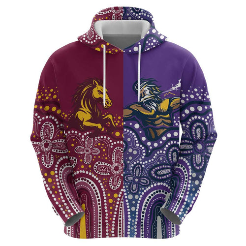 Broncos Vs Storm Rugby NRL Custom Indigenous Hoodie Fight To The Last - Aussie Hoodie