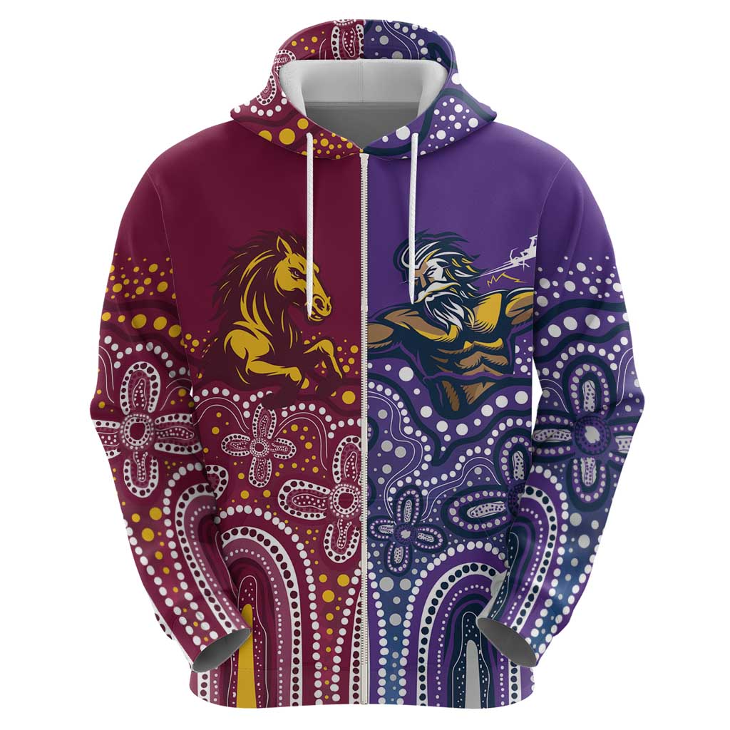 Broncos Vs Storm Rugby NRL Custom Indigenous Hoodie Fight To The Last - Aussie Hoodie