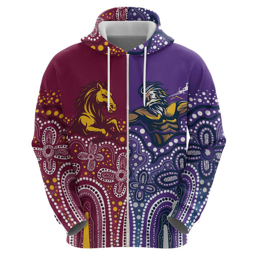 Broncos Vs Storm Rugby NRL Custom Indigenous Hoodie Fight To The Last - Aussie Hoodie