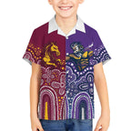 Broncos Vs Storm Rugby NRL Custom Indigenous Kid Hawaiian Shirt Fight To The Last - Aussie Hoodie