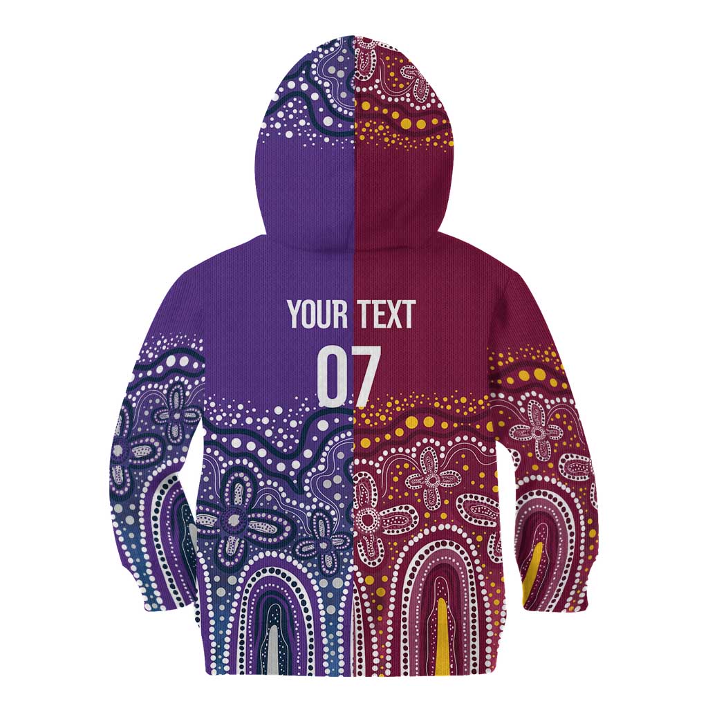 Broncos Vs Storm Rugby NRL Custom Indigenous Kid Hoodie Fight To The Last - Aussie Hoodie