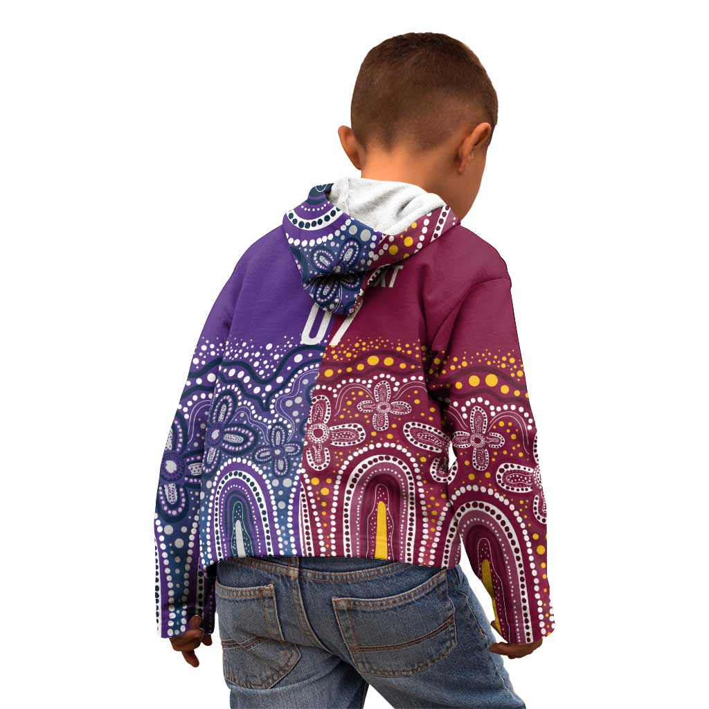 Broncos Vs Storm Rugby NRL Custom Indigenous Kid Hoodie Fight To The Last - Aussie Hoodie