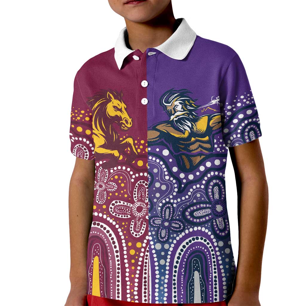 Broncos Vs Storm Rugby NRL Custom Indigenous Kid Polo Shirt Fight To The Last - Aussie Hoodie