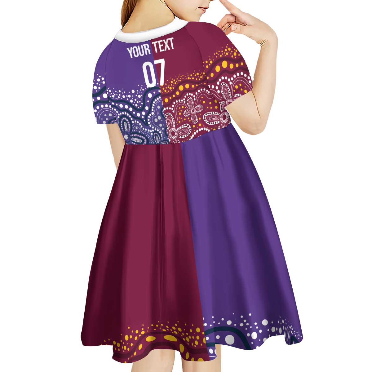 Broncos Vs Storm Rugby NRL Custom Indigenous Kid Short Sleeve Dress Fight To The Last - Aussie Hoodie