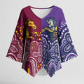 Broncos Vs Storm Rugby NRL Custom Indigenous Kimono Sleeve Blouse Fight To The Last - Aussie Hoodie