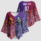 Broncos Vs Storm Rugby NRL Custom Indigenous Kimono Sleeve Blouse Fight To The Last - Aussie Hoodie