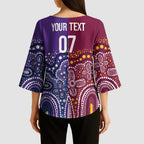 Broncos Vs Storm Rugby NRL Custom Indigenous Kimono Sleeve Blouse Fight To The Last - Aussie Hoodie