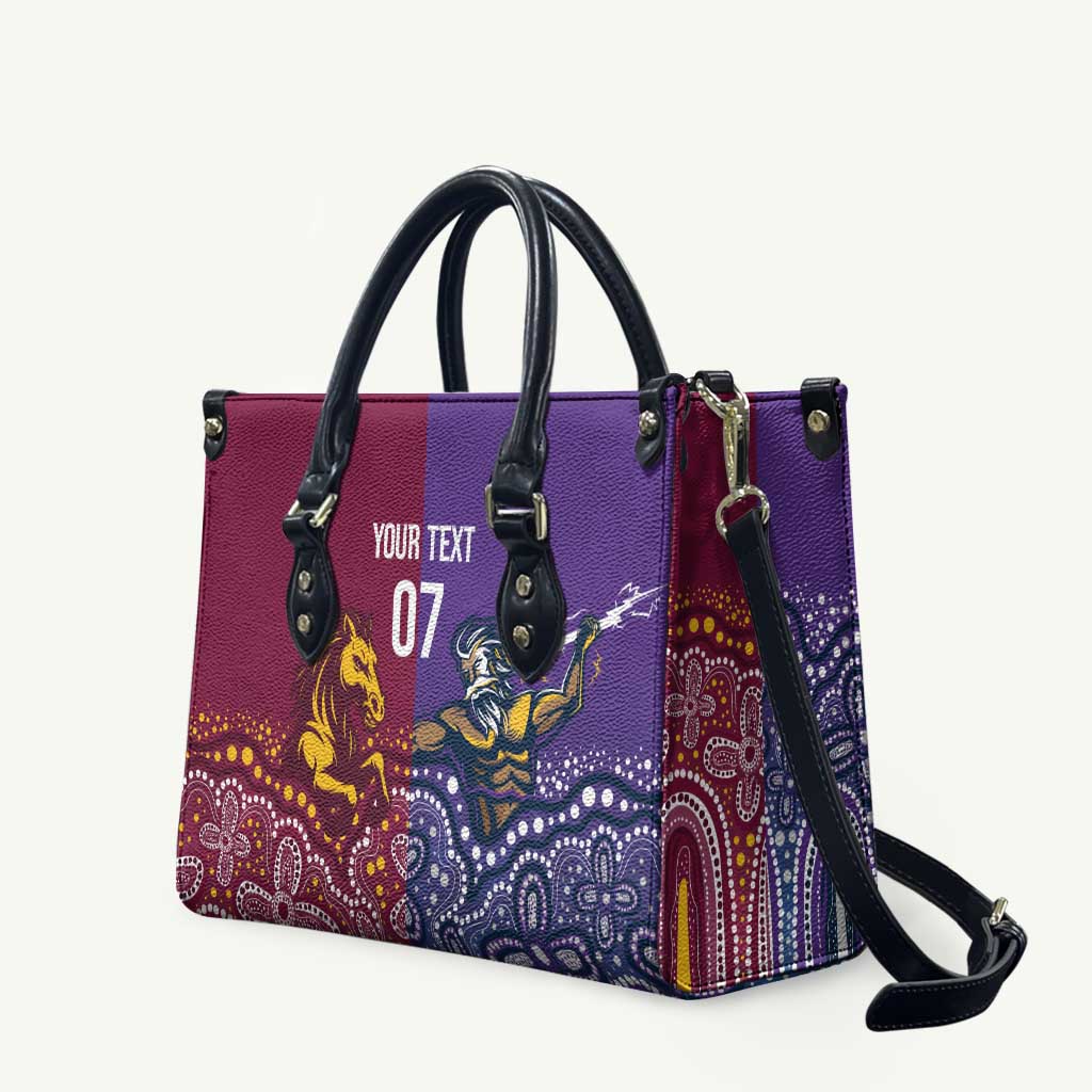 Broncos Vs Storm Rugby NRL Custom Indigenous Leather Bag Fight To The Last - Aussie Hoodie