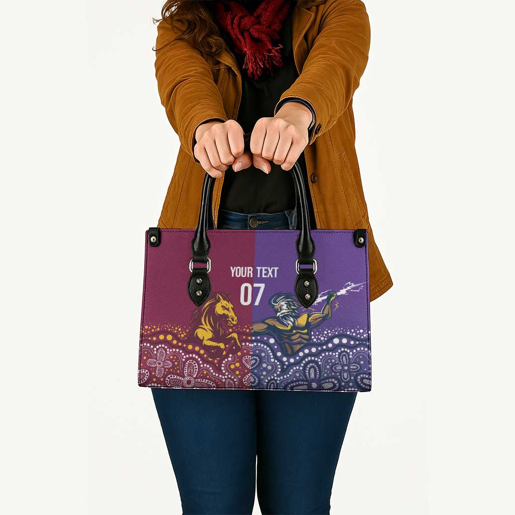 Broncos Vs Storm Rugby NRL Custom Indigenous Leather Bag Fight To The Last - Aussie Hoodie