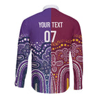 Broncos Vs Storm Rugby NRL Custom Indigenous Long Sleeve Button Shirt Fight To The Last - Aussie Hoodie
