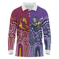 Broncos Vs Storm Rugby NRL Custom Indigenous Long Sleeve Polo Shirt Fight To The Last - Aussie Hoodie