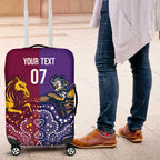 Broncos Vs Storm Rugby NRL Custom Indigenous Luggage Cover Fight To The Last - Aussie Hoodie