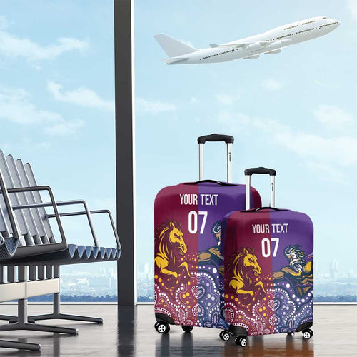 Broncos Vs Storm Rugby NRL Custom Indigenous Luggage Cover Fight To The Last - Aussie Hoodie