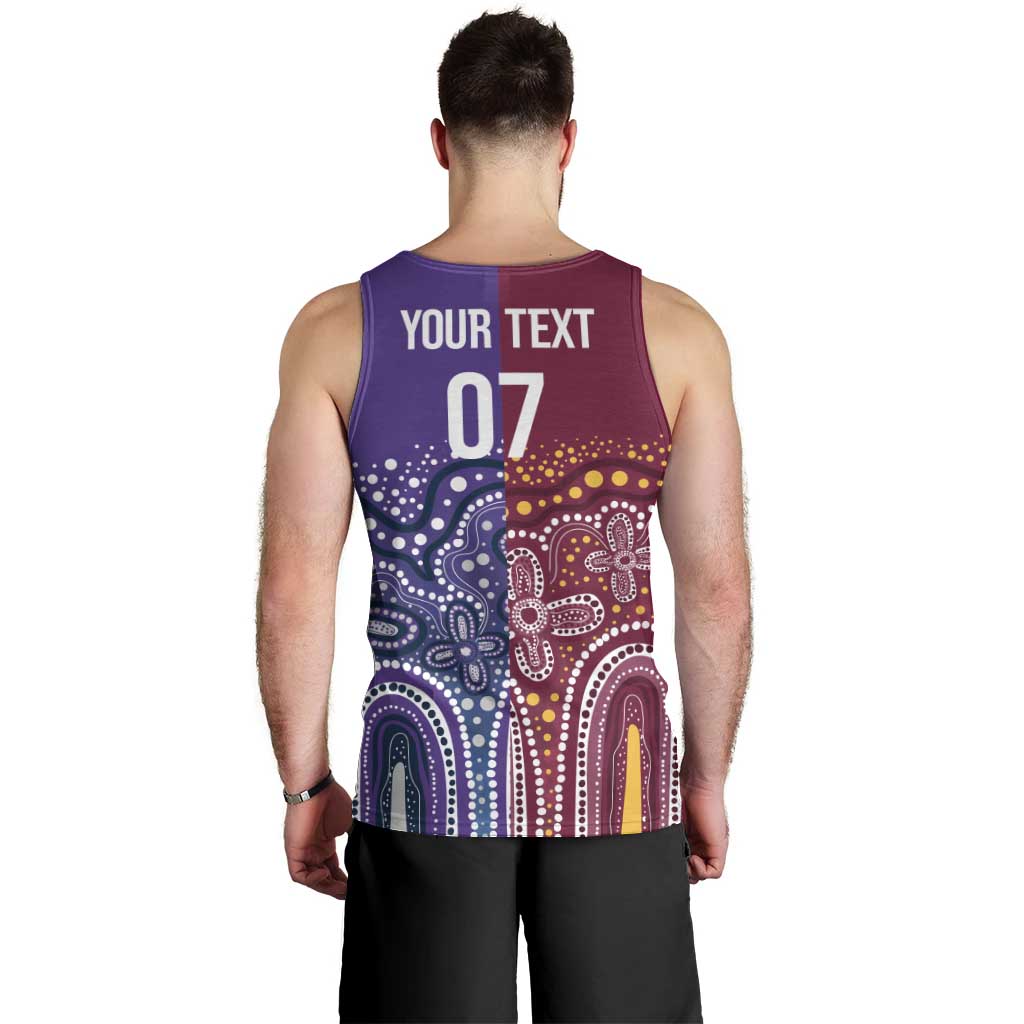 Broncos Vs Storm Rugby NRL Custom Indigenous Men Tank Top Fight To The Last - Aussie Hoodie
