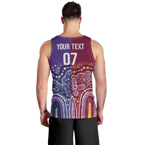 Broncos Vs Storm Rugby NRL Custom Indigenous Men Tank Top Fight To The Last - Aussie Hoodie