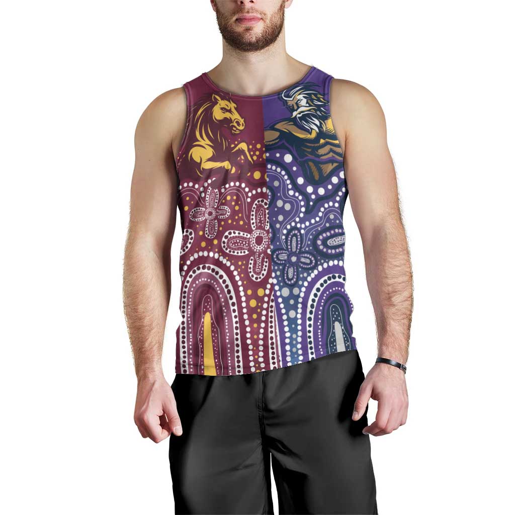 Broncos Vs Storm Rugby NRL Custom Indigenous Men Tank Top Fight To The Last - Aussie Hoodie