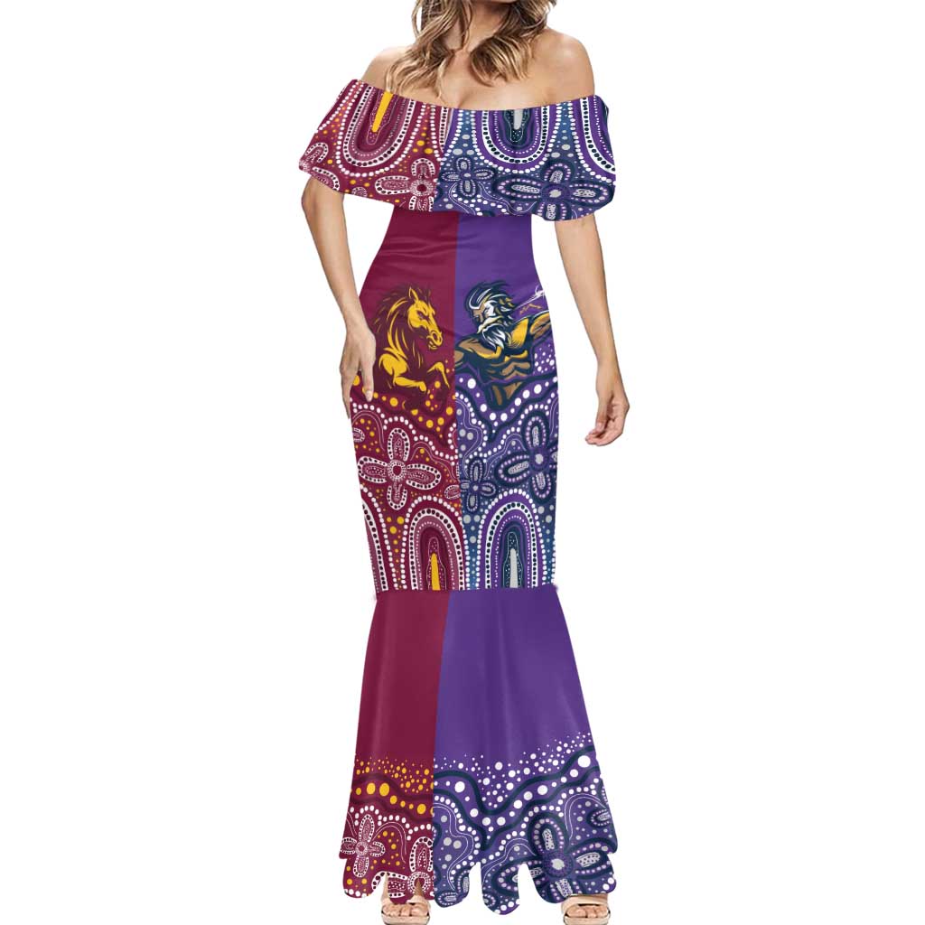 Broncos Vs Storm Rugby NRL Custom Indigenous Mermaid Dress Fight To The Last - Aussie Hoodie