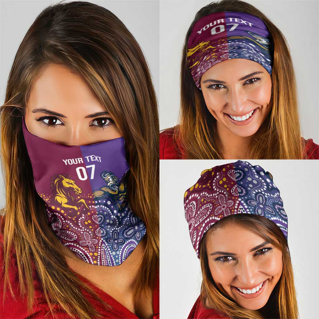 Broncos Vs Storm Rugby NRL Custom Indigenous Neck Gaiter Fight To The Last - Aussie Hoodie
