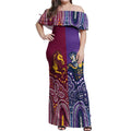 Broncos Vs Storm Rugby NRL Custom Indigenous Off Shoulder Maxi Dress Fight To The Last - Aussie Hoodie