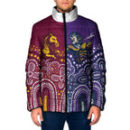 Broncos Vs Storm Rugby NRL Custom Indigenous Padded Jacket Fight To The Last - Aussie Hoodie