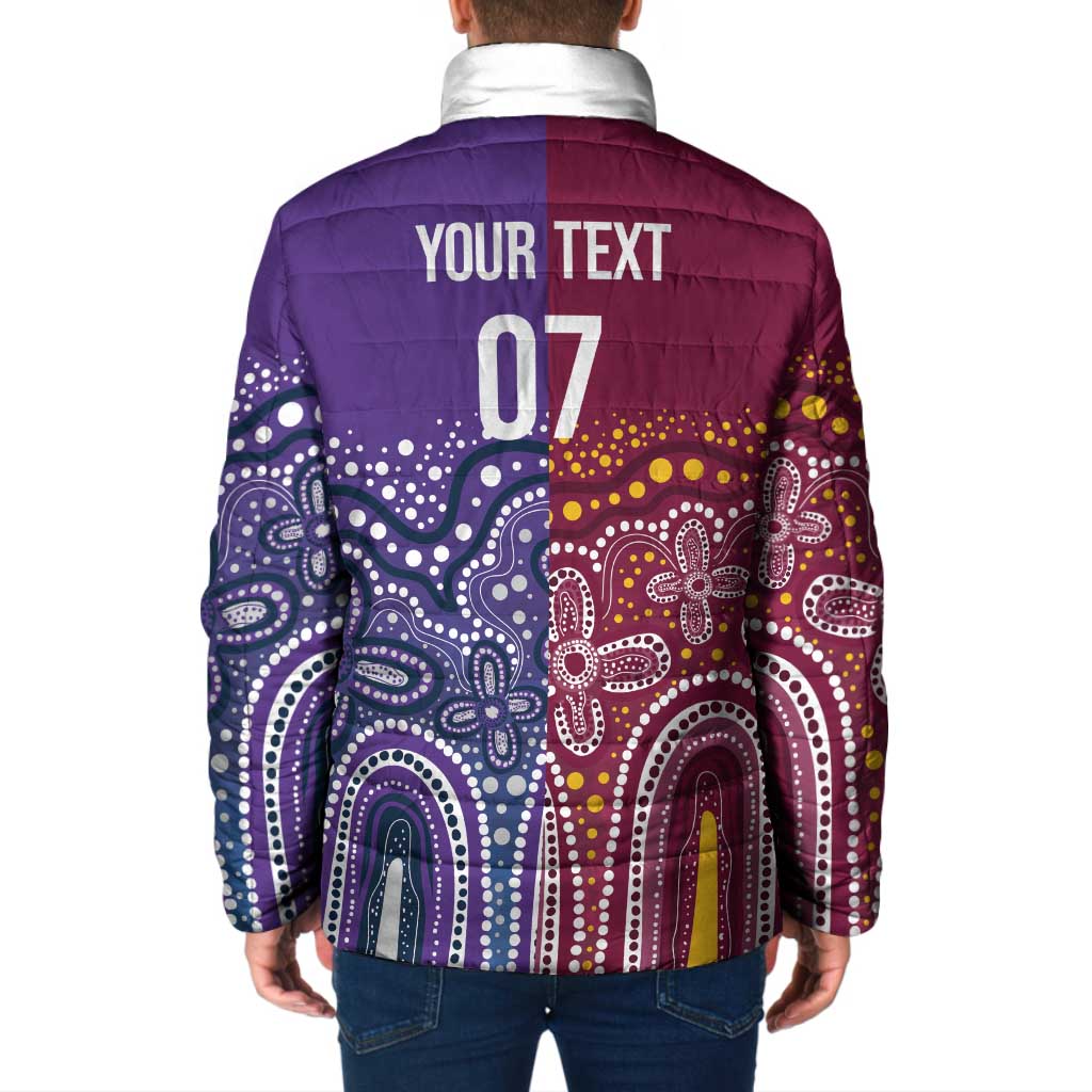 Broncos Vs Storm Rugby NRL Custom Indigenous Padded Jacket Fight To The Last - Aussie Hoodie