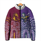 Broncos Vs Storm Rugby NRL Custom Indigenous Padded Jacket Fight To The Last - Aussie Hoodie