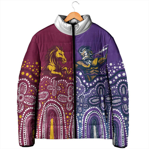 Broncos Vs Storm Rugby NRL Custom Indigenous Padded Jacket Fight To The Last - Aussie Hoodie