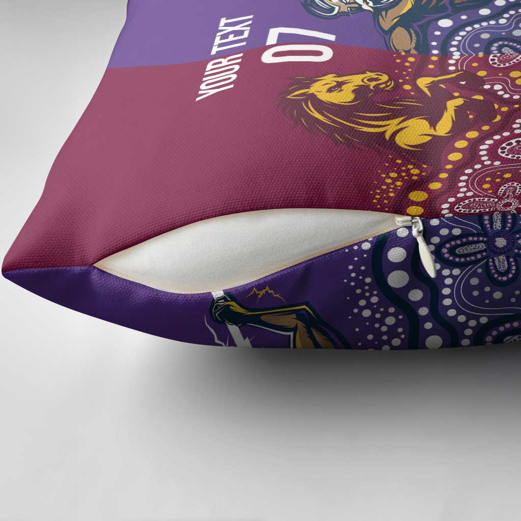 Broncos Vs Storm Rugby NRL Custom Indigenous Pillow Cover Fight To The Last - Aussie Hoodie
