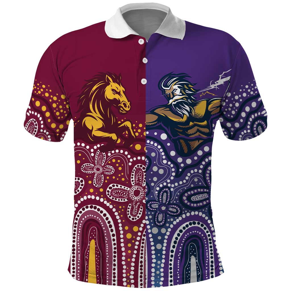 Broncos Vs Storm Rugby NRL Custom Indigenous Polo Shirt Fight To The Last - Aussie Hoodie