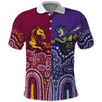 Broncos Vs Storm Rugby NRL Custom Indigenous Polo Shirt Fight To The Last - Aussie Hoodie