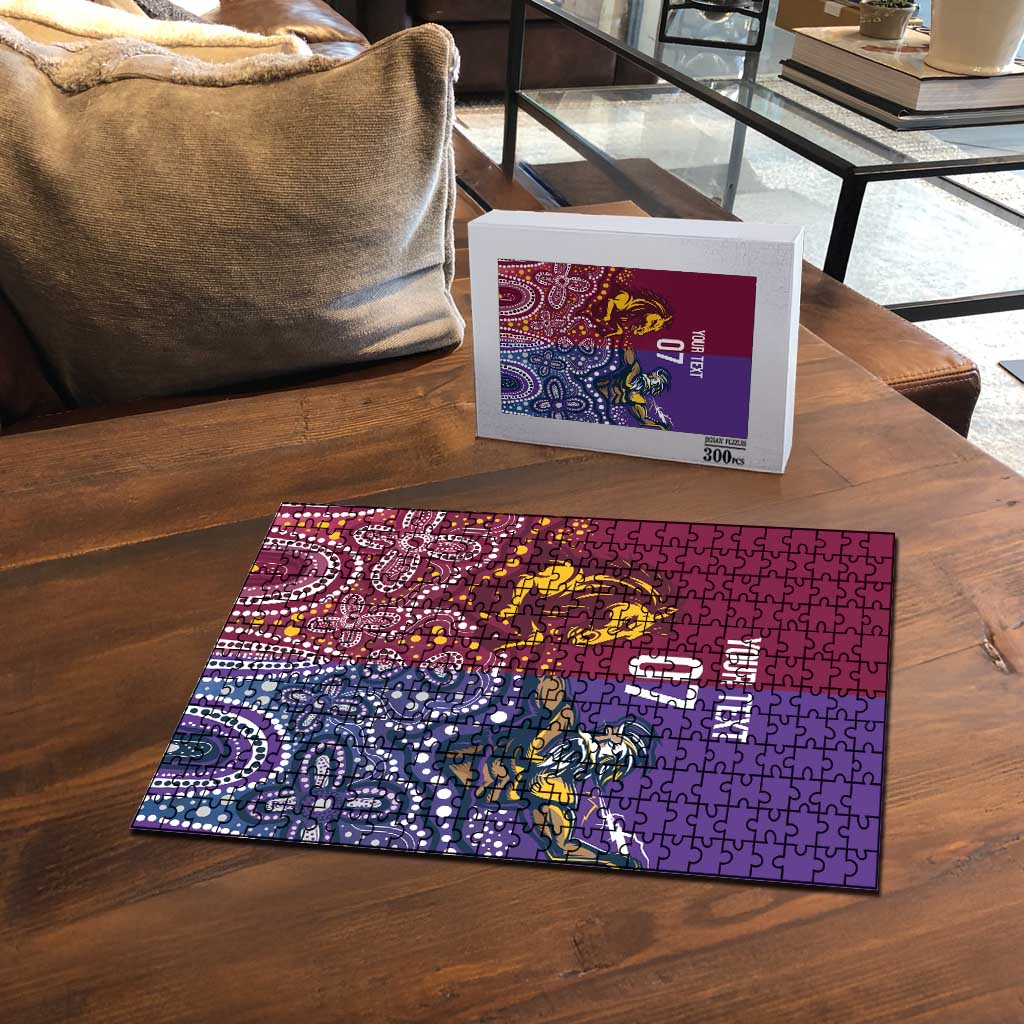 Broncos Vs Storm Rugby NRL Custom Indigenous Puzzle Fight To The Last - Aussie Hoodie