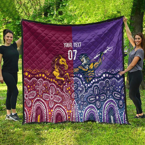 Broncos Vs Storm Rugby NRL Custom Indigenous Quilt Fight To The Last - Aussie Hoodie